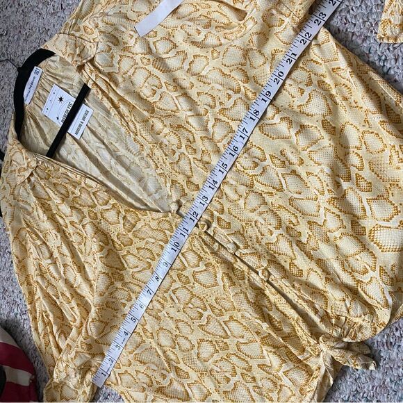 Faithfull the Brand Y2K Boho Chic Snake Print Top Sz 8 - Picture 3 of 6